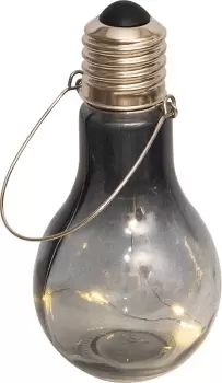 LED Battery Operated Glass Lamp - Smoke