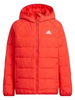 Boys, adidas Junior Unisex Yk Froosy Jacket, Red/White, Size 15-16 Years