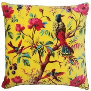 Paradise Velvet Cushion Yellow, Yellow / 50 x 50cm / Cover Only