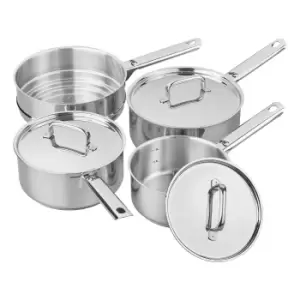 Tala Performance Superior 3 Piece Saucepan Set with Steamer Stainless Steel