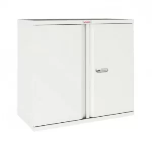 SC Series SC0891WE 2 Door 1 Shelf Stationery Cupboard in White with Electronic Lock