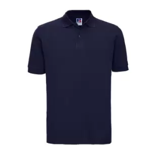 Russell Mens 100% Cotton Short Sleeve Polo Shirt (2XL) (French Navy)