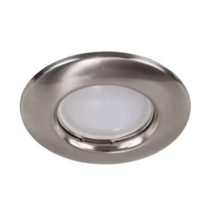 10 x MiniSun Non-Fire Rated Steel Fixed Downlights In Brushed Chrome