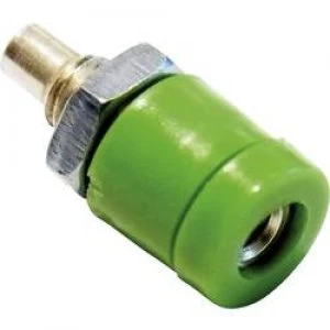 Mini jack socket Socket vertical vertical Pin diameter 2mm Green