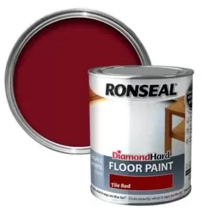 Ronseal Diamond Tile Red Satin Floor Paint 0.75L
