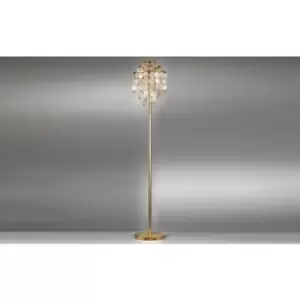 Onli Ruben Gold Glass Floor Lamp, Mother Of Pearl