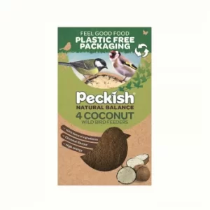 Peckish Natural Balance Coconut Feeder (Pack of 4)
