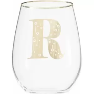 Letter r Stemless Wine Glass - Premier Housewares