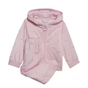 adidas Brandlove Shiny Polyester Tracksuit Kids - Clear Pink / Preloved Fuchsia