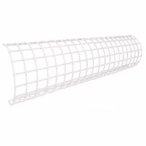 Eterna White Wire Rounded Tubular Heater Guard Protection - 4 Foot