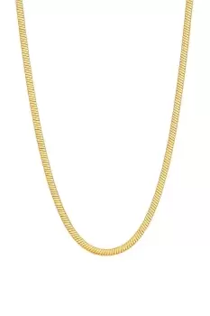 14K Gold Plated Recycled Fine Cobra Snake Chain Necklace - Gift Pouch
