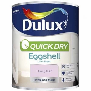Dulux Quick Dry Pretty Pink Eggshell Low Sheen Paint 750ml