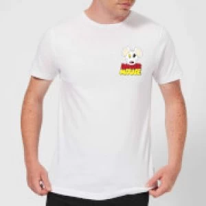 Danger Mouse Pocket Logo Mens T-Shirt - White - XXL