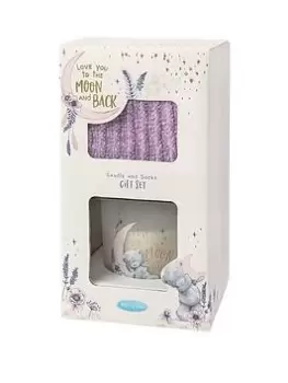Me To You Tatty Teddy Moon & Back Candle & Sock Gift Set, One Colour, Women