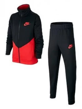 Boys, Nike Sportswear Kids Core Futura Tracksuit - Black/Red, Size L, 12-13 Years