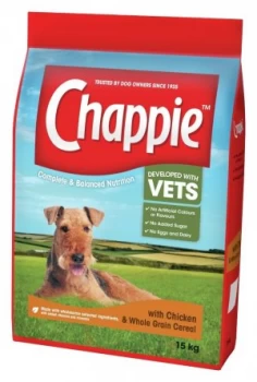 Chappie Complete Dry Dog Food Chicken and Wholegrain Cereal 15kg