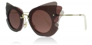 Miu Miu MU02SS Sunglasses Dark Brown / Pink VA50A0 63mm