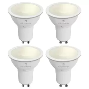 4lite WiZ Connected LED SMART GU10 Light Bulbs - Warm White - Pack of 4