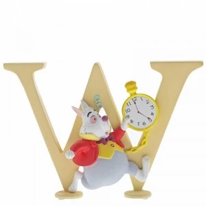 Letter W White Rabbit (Alice in Wonderland) Figurine