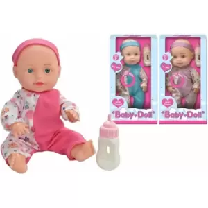 Baby Doll with Sounds and Feeding Bottle?10" (One Supplied)