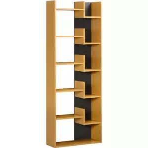 6-Tier Bookshelf Freestanding Decorative Storage Shelves for Home Natural - Homcom