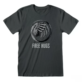 Alien - Free Hugs Unisex XX-Large T-Shirt - Charcoal