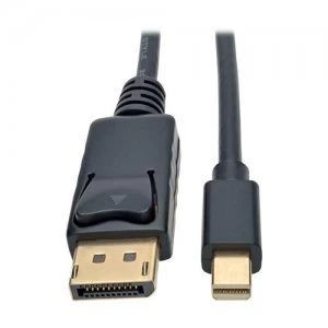 Tripp Lite Mini DisplayPort to DisplayPort 4K @ 60 Hz Adapter Cable (M/M) 4096 x 2160 (4K x 2K) Black 1.83 m