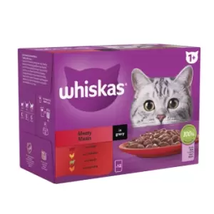 Whiskas Adult Wet Cat Food Pouches Meaty Meals Selection in Gravy 12 x 85g - wilko