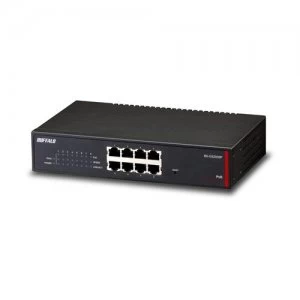 Buffalo BS-GS2008P network switch Managed L2/L3 Gigabit Ethernet (10/100/1000) Black Power over Ethernet (PoE)