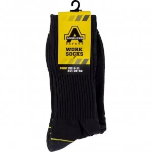 Amblers Safety Black Socks 6 - 11
