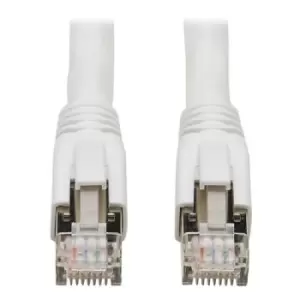 Tripp Lite N272-025-WH Cat8 25G/40G Certified Snagless Shielded S/FTP Ethernet Cable (RJ45 M/M) PoE White 25 ft. (7.62 m)