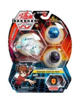 Bakugan Bakugan Starter Pack - 03 Pro Lion White, Dragonoid Black, T-Rex Blue