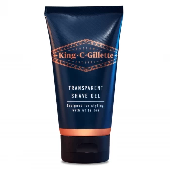 King C. Gillette Mens Transparent Shaving Gel, 150ml