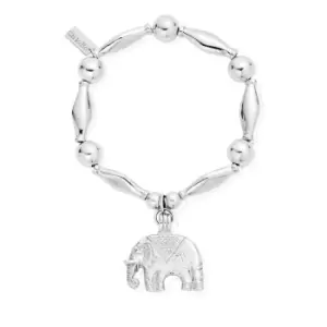 ChloBo Silver Chunky Elephant Bracelet