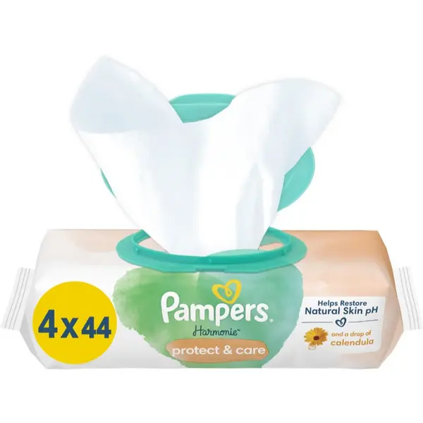 Pampers Harmonie Protect & Care 4x44 Wet Wipes