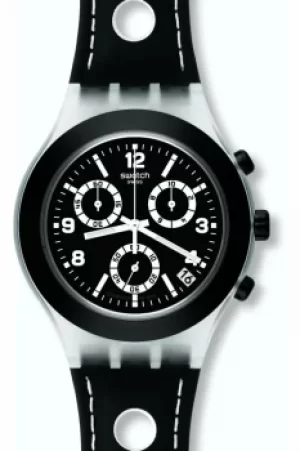 Mens Swatch Black Cup Chronograph Watch SVCK4072