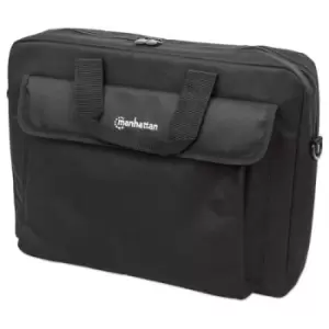 Manhattan London Laptop Bag 15.6" Top Loader Black LOW COST Accessories Pocket Shoulder Strap (removable) Cheaper alternative to Targus TAR300 Noteboo