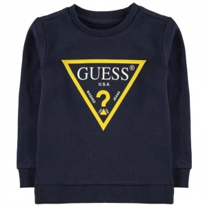Guess Guess Triangle Logo Sweater - Navy C765
