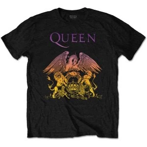 Queen - Gradient Crest Mens Small T-Shirt - Black