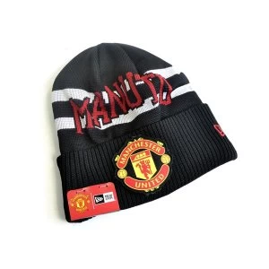 New Era Manchester United Black Oversized Cuff Knit