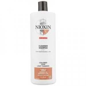 Nioxin 3D Care System System 3 Step 1 Color Safe Cleanser Shampoo: For Colored Hair And Light Thinning 1000ml