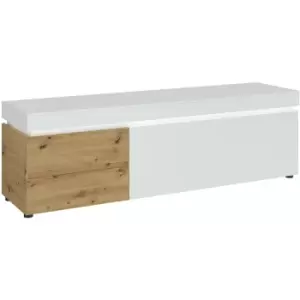 Furniture To Go - Luci 1 door 2 drawer 180cm wide tv unit (including LED lighting) in White and Oak - Artisan Oak/Alpine White