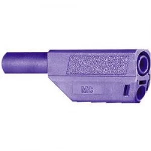Straight blade safety plug Plug straight Pin diameter 4mm Violet