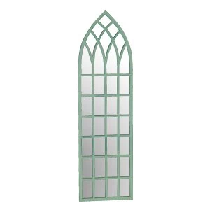 Charles Bentley Garden Gothic Style Mirror - Pastel Green