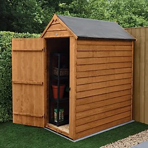 Forest Garden 3 x 5ft Small Windowless Overlap Apex Dip Treated Shed with Assembly