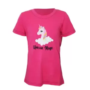 Little Rider Girls Unicorn Magic T-Shirt (5-6 Years) (Pink)