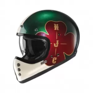 HJC V60 Ofera Green Red MC4 Full Face Helmet L