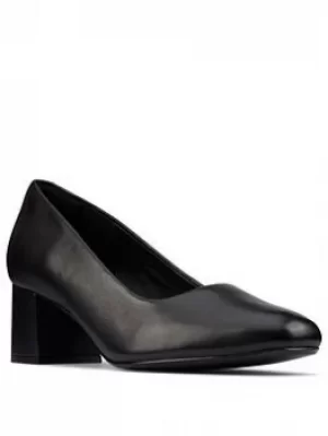 Clarks Sheer55 Heeled Court Shoe, Black, Size 6, Women