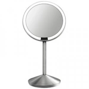 simplehuman Sensor Mirrors 10 x Magnification 12cm Sensor Mirror: Round, with Travel Case, Stainless Steel