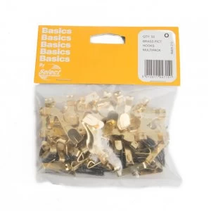 Select Hardware Brass Picture Hooks 64 Multi Pack